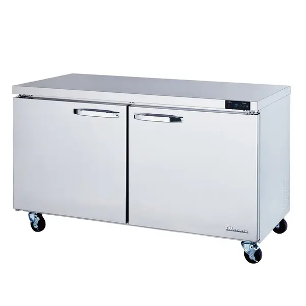 Blue Air BLUF60-HC, 60-inch 2 Swing Doors Undercounter Freezer, 16.7 Cu. Ft.