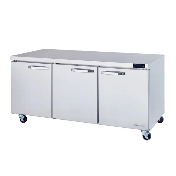 Blue Air BLUR72-HC, 72-inch 3 Swing Doors Undercounter Refrigerator, 20 Cu. Ft.