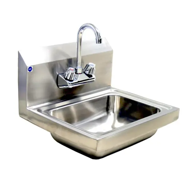Blue Air BSH-14-LF, 10x14-inch Lead Free Faucet Stainless Steel Hand Sink