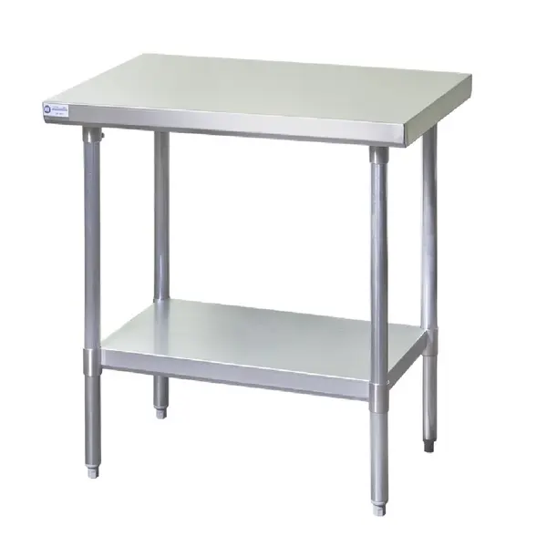 Blue Air EW3018, 30x18-inch Stainless Steel Work Table with Galvanized Undershelf and Legs