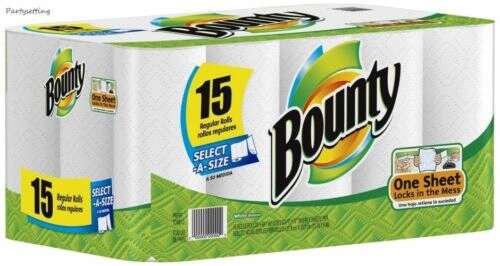 Bounty 2-Ply Regular Paper Towels, 15/CS