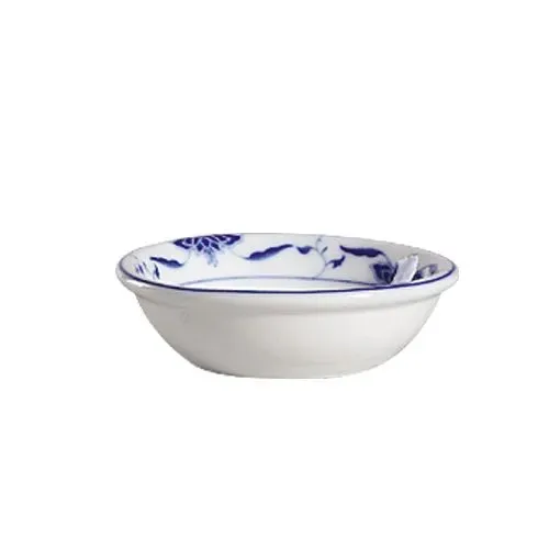 C.A.C. 103-44, 3 Oz 3.75-Inch Blue Lotus Porcelain Sauce Dish, 15 DZ/CS