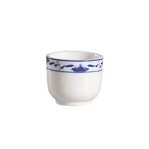 C.A.C. 103-54, 4.5 Oz Blue Lotus Porcelain Chinese Tea Cup, 6 DZ/CS