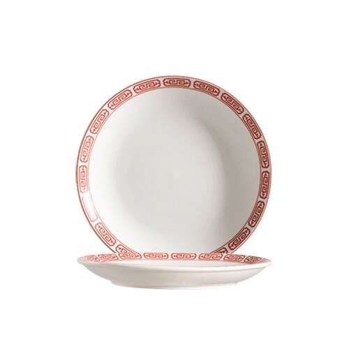 C.A.C. 105-16C, 10-Inch Red Gate Porcelain Plate, DZ