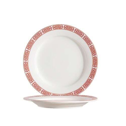 C.A.C. 105-6, 6.25-Inch Red Gate Porcelain Plate, 6 DZ/CS