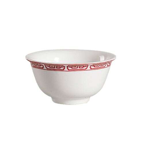 C.A.C. 105-63, 6 Oz 3.75-Inch Red Gate Porcelain Rice Bowl, 5 DZ/CS