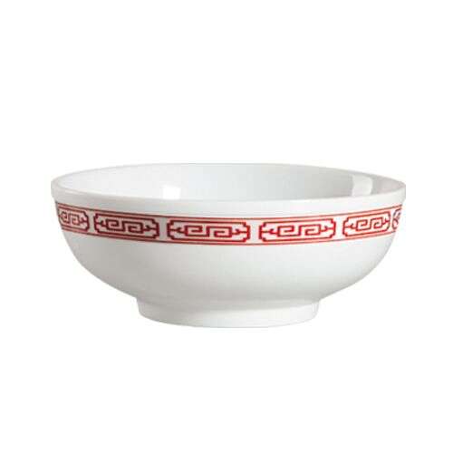 C.A.C. 105-MB7, 36 Oz 7.25-Inch Red Gate Porcelain Soup Bowl, 2 DZ/CS