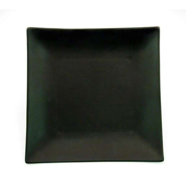 C.A.C. 6-S21-BLK, 11.5-Inch Black Ceramic Square Japanese Style Plate, DZ