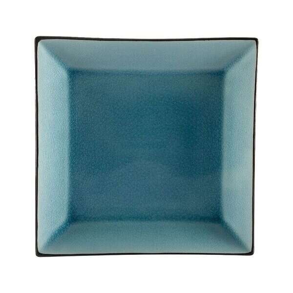 C.A.C. 6-S21-BLU, 11.5-Inch Blue Ceramic Square Japanese Style Plate, DZ