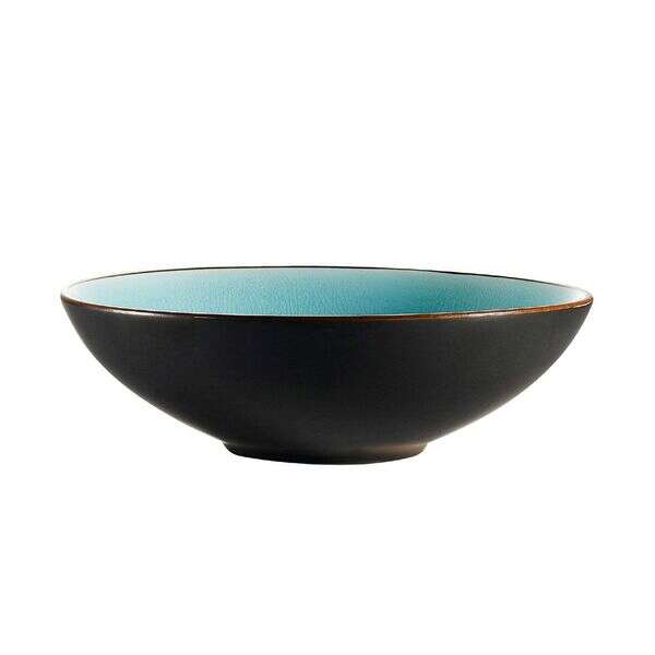 C.A.C. 666-15-BLU, 20 Oz 7-Inch Blue Non-Glare Glaze Soup/Salad Bowl, 2 DZ/CS