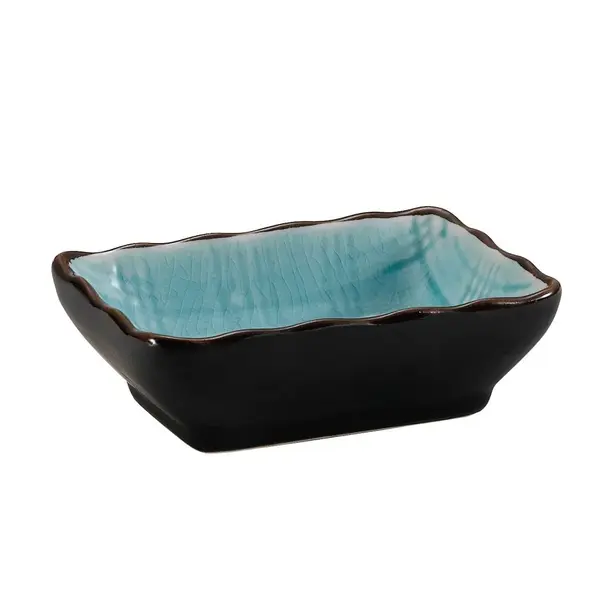 C.A.C. 666-32-BLU, 3.25-Inch Non-Glare Glaze Blue Sauce Dish, 4 DZ/CS