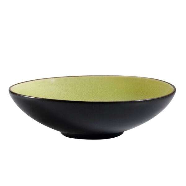 C.A.C. 666-39-G, 40 Oz 9-Inch Non-Glare Glaze Green Soup/Salad Bowl, DZ