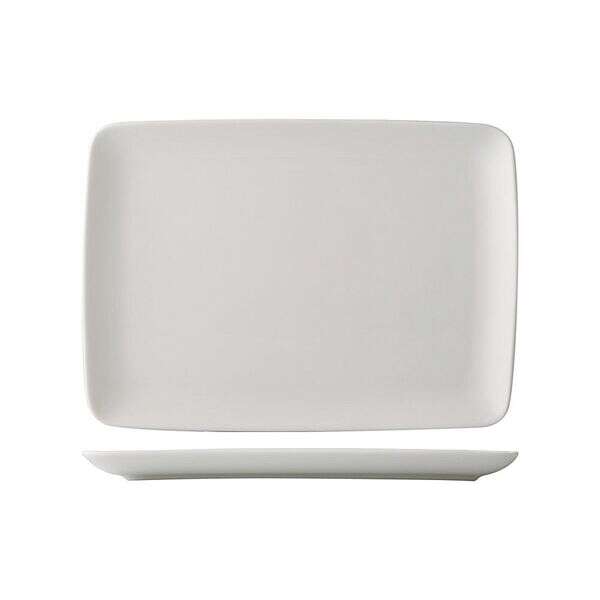 C.A.C. ARA-RT8, 8x5.75x0.62-Inch Porcelain Rectangular Coupe Platter, 3 DZ/CS