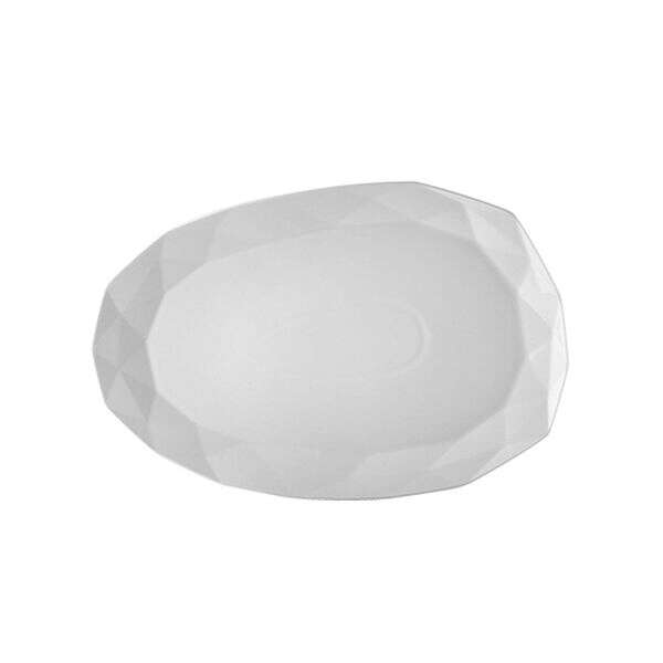 C.A.C. ART-41, 13.75x9.12x0.87-Inch White Porcelain Art Deco Platter, DZ