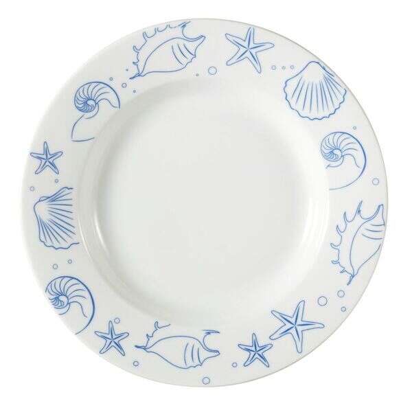 C.A.C. ATC-120, 22 Oz 12-Inch Atlantic Seashell Porcelain Pasta Bowl, DZ