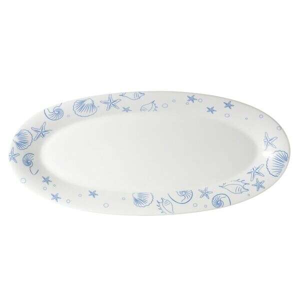 C.A.C. ATC-99, 23x10.25-Inch Atlantic Seashell Fishia Porcelain Platter, 4 PC/CS