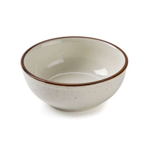 C.A.C. AZ-18, 15 Oz 5.87-Inch Arizona Brown Rim Nappie, 3 DZ/CS