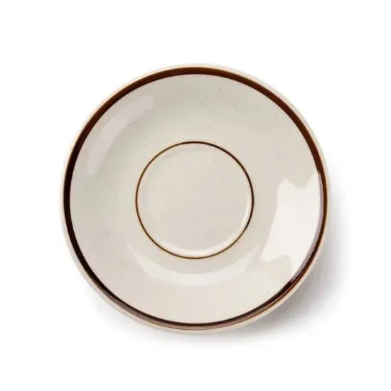 C.A.C. AZ-2, 6-Inch Arizona Brown Rim Saucer for AZ-1, 3 DZ/CS