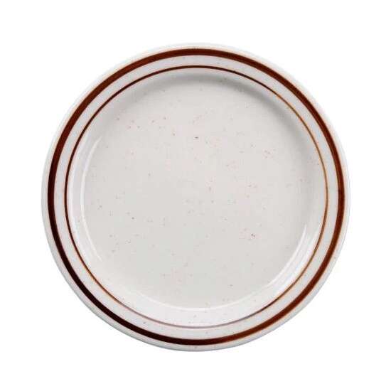 C.A.C. AZ-5, 5.5-Inch Arizona Narrow Rim Brown Plate, 3 DZ/CS