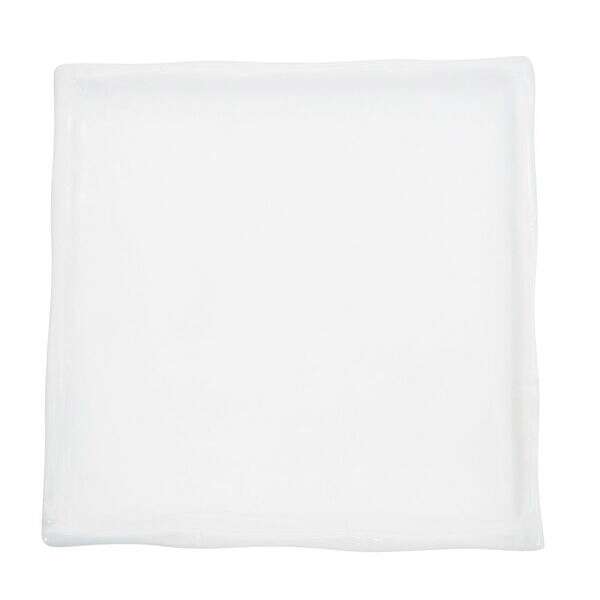 C.A.C. BAP-21, 11.25-Inch Porcelain Bamboo Rimmed Square Plate, DZ