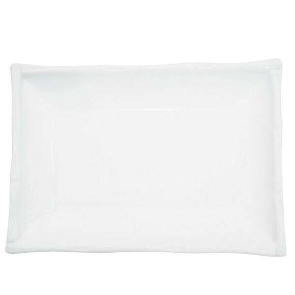 C.A.C. BAP-34, 7-Inch Porcelain Bamboo Rimmed Rectangular Plate, 2 DZ/CS