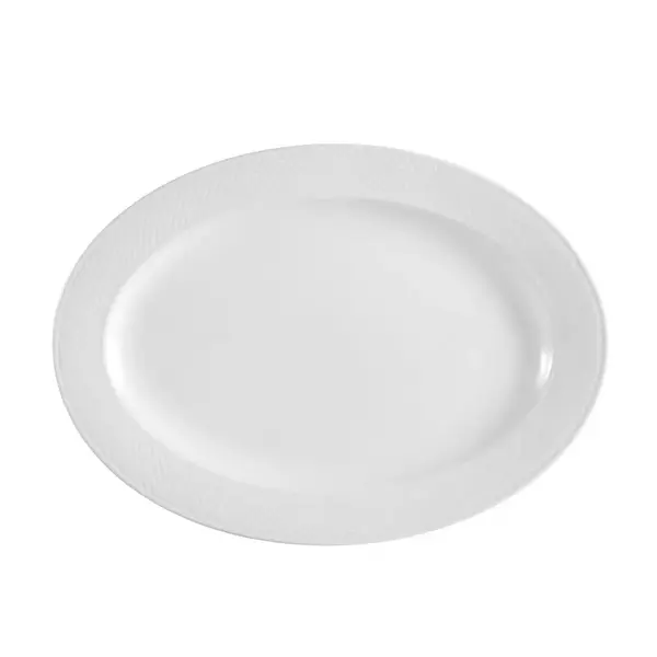 C.A.C. ВЅT-14, 12.5-Inch 11.75-Inch Boston White Porcelain Oval Platter, DZ
