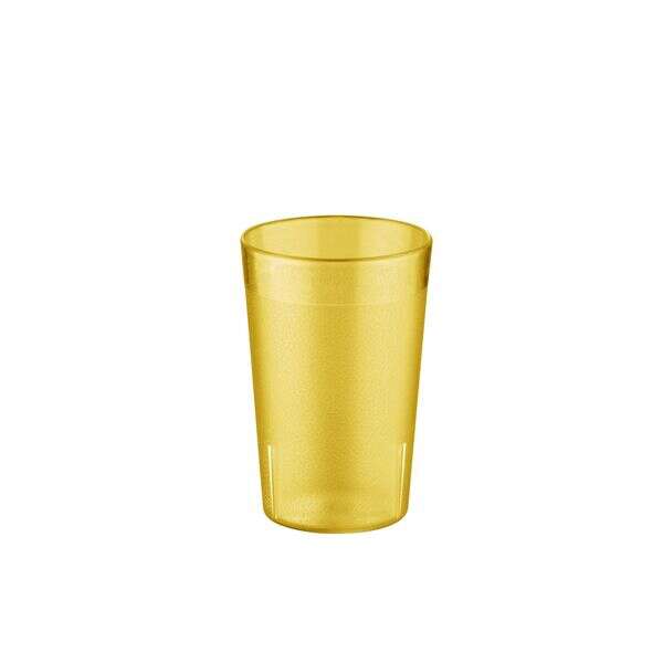 C.A.C. BVPT-08AM, 8 Oz Poly Pebble Textured Amber Tumbler, DZ