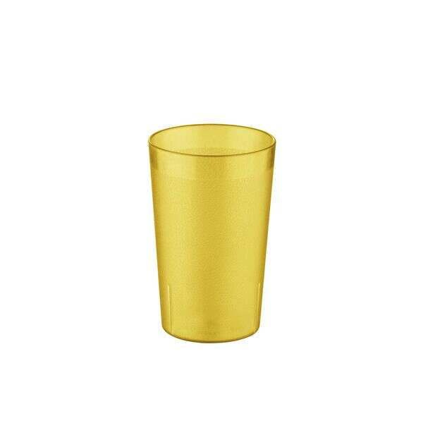 C.A.C. BVPT-10AM, 10 Oz Poly Pebble Textured Amber Tumbler, DZ