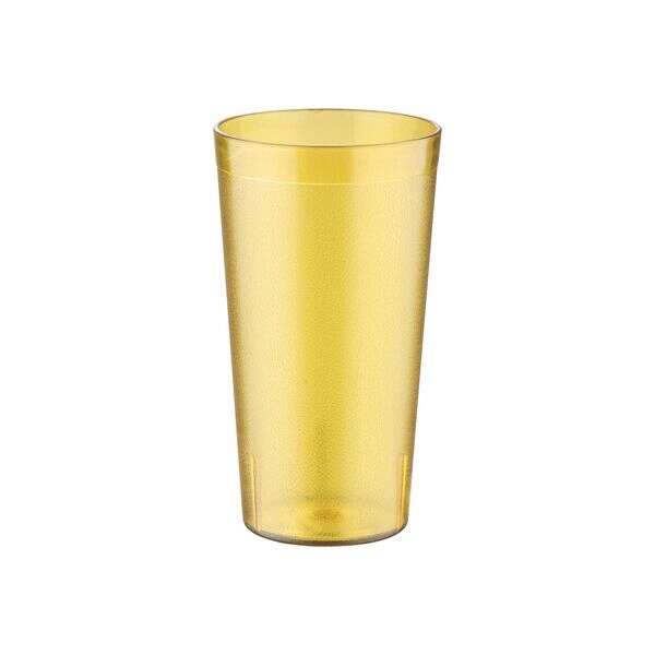C.A.C. BVPT-16AM, 16 Oz Poly Pebble Textured Amber Tumbler, DZ