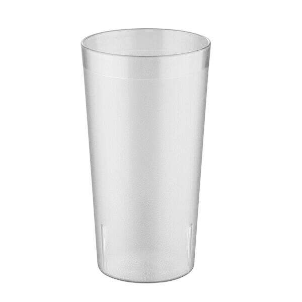 C.A.C. BVPT-32CL, 32 Oz Poly Pebble Textured Clear Tumbler, DZ