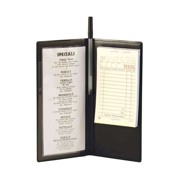 C.A.C. CKSV-5K, 9x4.5-inch Server Order Book with 4 Pockets