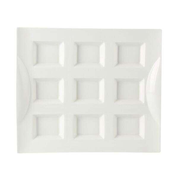 C.A.C. CN-9T12, 0.5 Oz 11.75-Inch White Porcelain 9 Compartment Tasting Tray, DZ