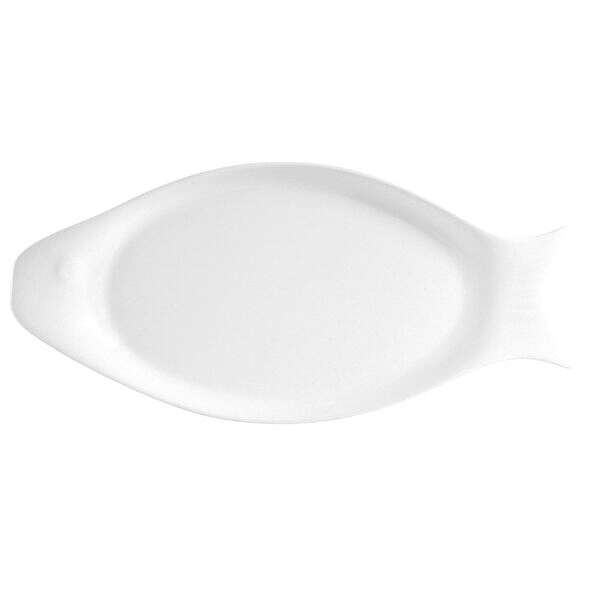 C.A.C. COL-F41, 12.25x6-Inch Bright White Porcelain Fish Platter, DZ