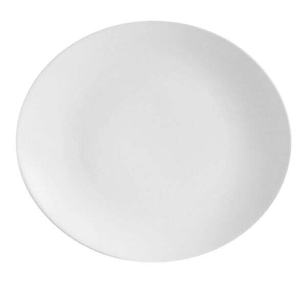 C.A.C. COP-13, 12-Inch White Porcelain Coupe Oval Platter, DZ