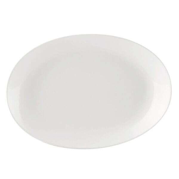 C.A.C. COP-514, 12.5-Inch White Porcelain Coupe Oval Platter, DZ