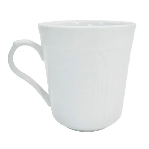 C.A.C. CRO-17, 3-Inch 8 Oz Super White Porcelain Mug, 3 DZ/CS