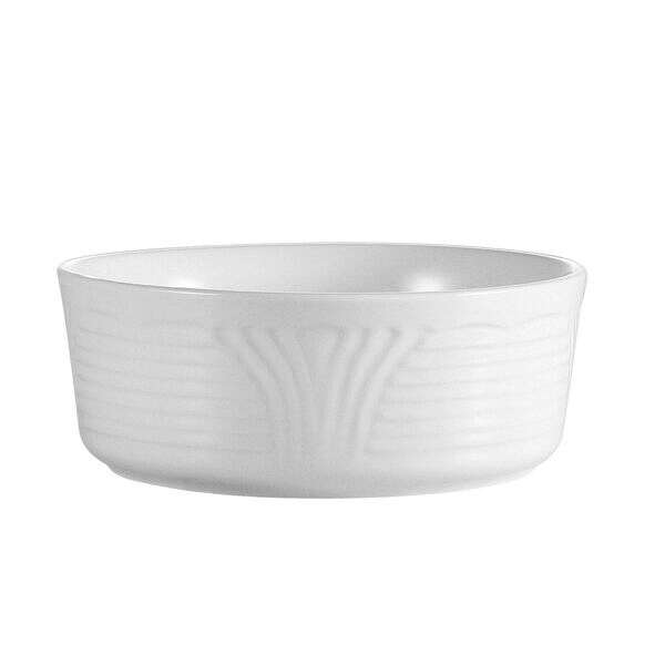C.A.C. CRO-28, 6-Inch 18 Oz Super White Porcelain Stacking Nappie, 3 DZ/CS