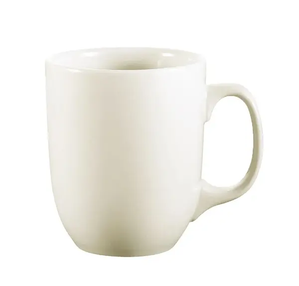 C.A.C. CTM-15-W, 15 Oz Ivory Rolled Edge Porcelain Mug, 2 DZ/CS