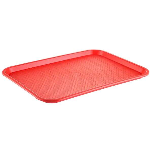 C.A.C. DSPT-1216OR, 12x16-inch Orange PP Fast Food/Cafeteria Tray