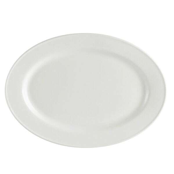 C.A.C. EVT-13, 11.75-Inch Elegant Everest Fully Glazed Porcelain Oval Platter, DZ