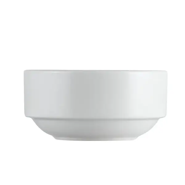 C.A.C. EVT-48, 12 Oz Fully Glazed Porcelain Round Stacking Bouillon, 3 DZ/CS