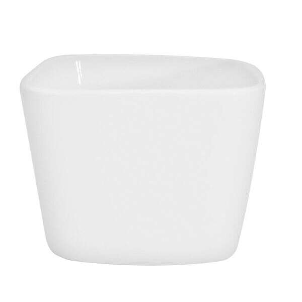 C.A.C. F-CQ7, 7.5 Oz 3.5-Inch Bright White Square China Sauce Cup, 4 DZ/CS