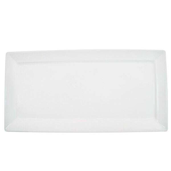 C.A.C. F-RP10, 10-Inch White Stoneware Rectangular Plate, 2 DZ/CS