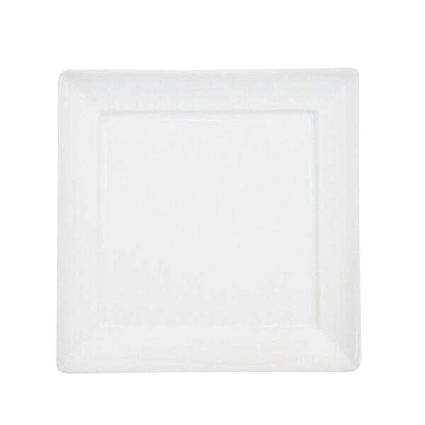 C.A.C. F-SQ7, 7.5-Inch White Porcelain Square Plate, 3 DZ/CS