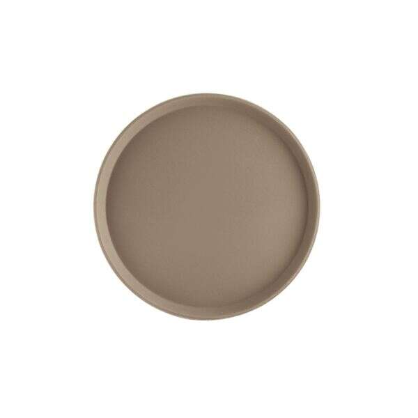 C.A.C. FGTR-11BN, 11-inch Round Fiberglass Brown Tray