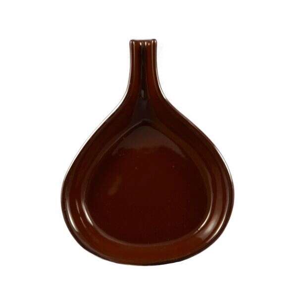 C.A.C. FP-24-BWN, 24 Oz 12-Inch Brown Porcelain Fry Pan Server, DZ