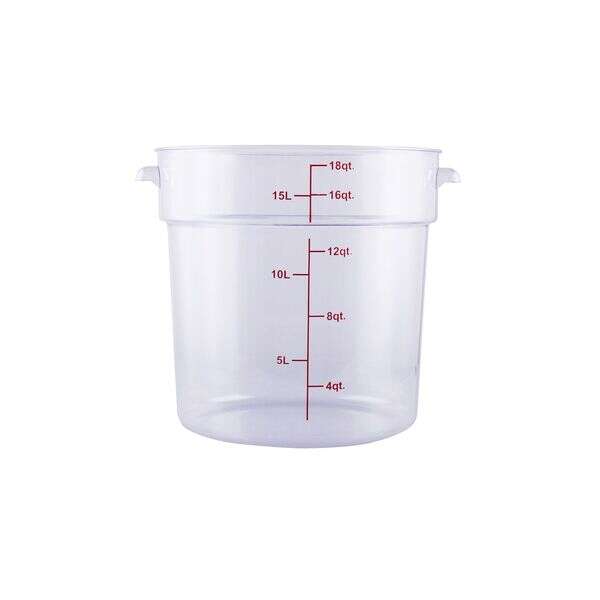C.A.C. FS1P-18C, 18 Qt Polycarbonate Clear Round Food Storage Container