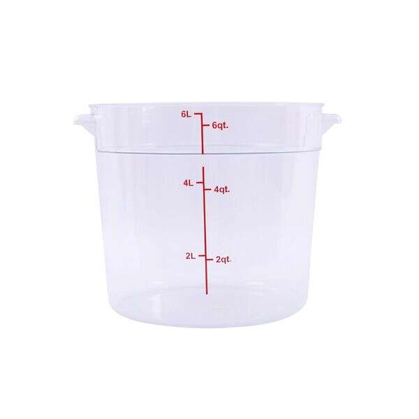 C.A.C. FS1P-6C, 6 Qt Polycarbonate Clear Round Food Storage Container