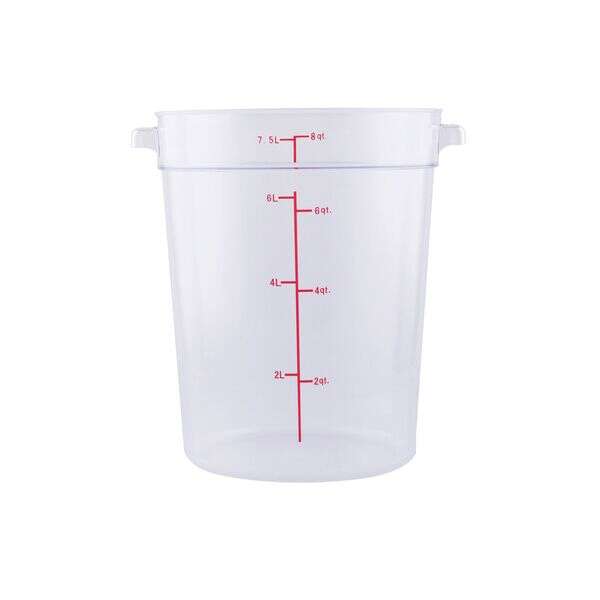 C.A.C. FS1P-8C, 8 Qt Polycarbonate Clear Round Food Storage Container