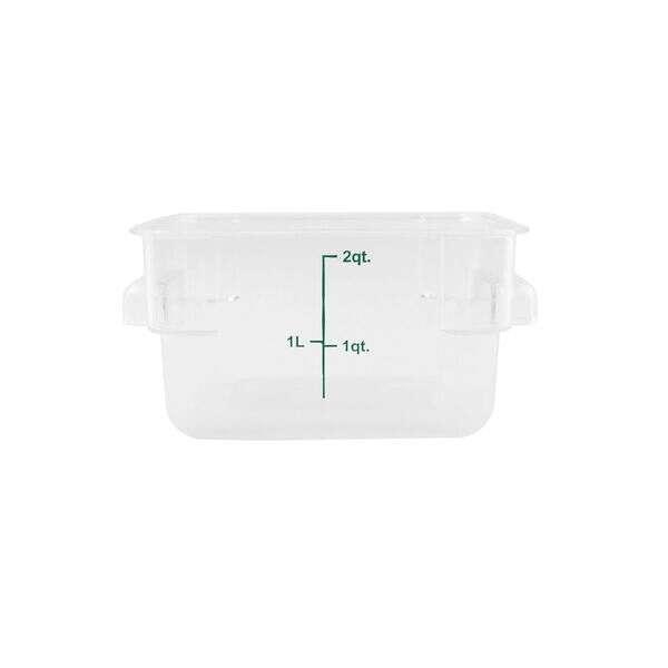 C.A.C. FS1P-SQ2C, 2 Qt Polycarbonate Clear Square Food Storage Container